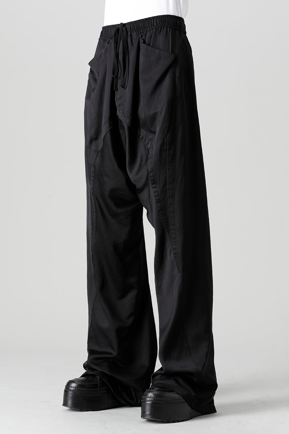 Cupro/Cotton/Linen Satin Flared Pants