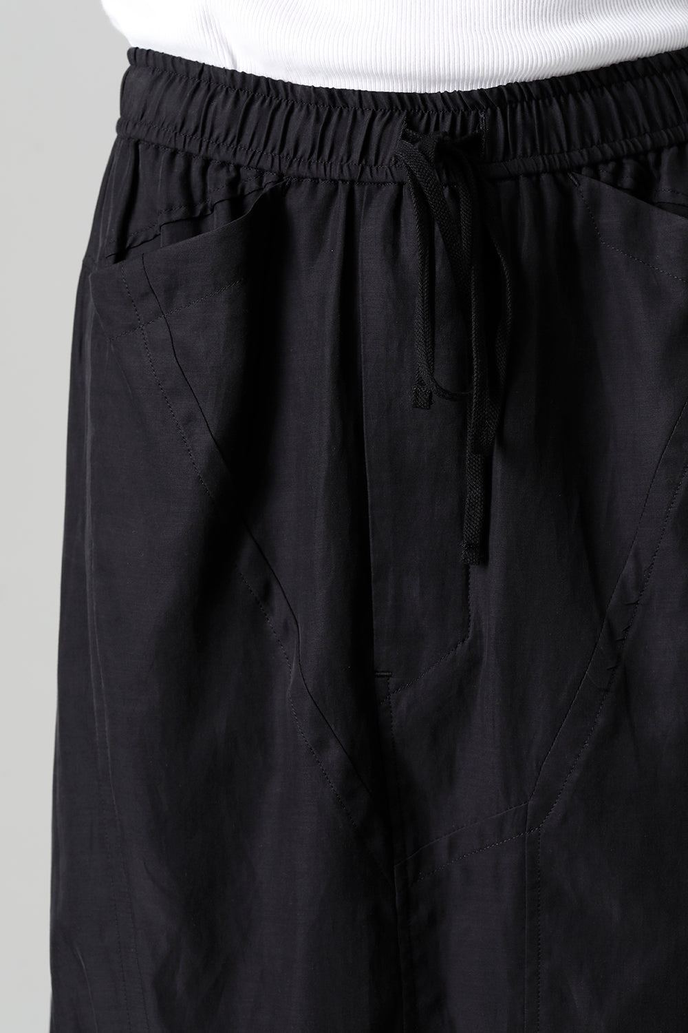 Cupro/Cotton Twill Over Crotch Pants