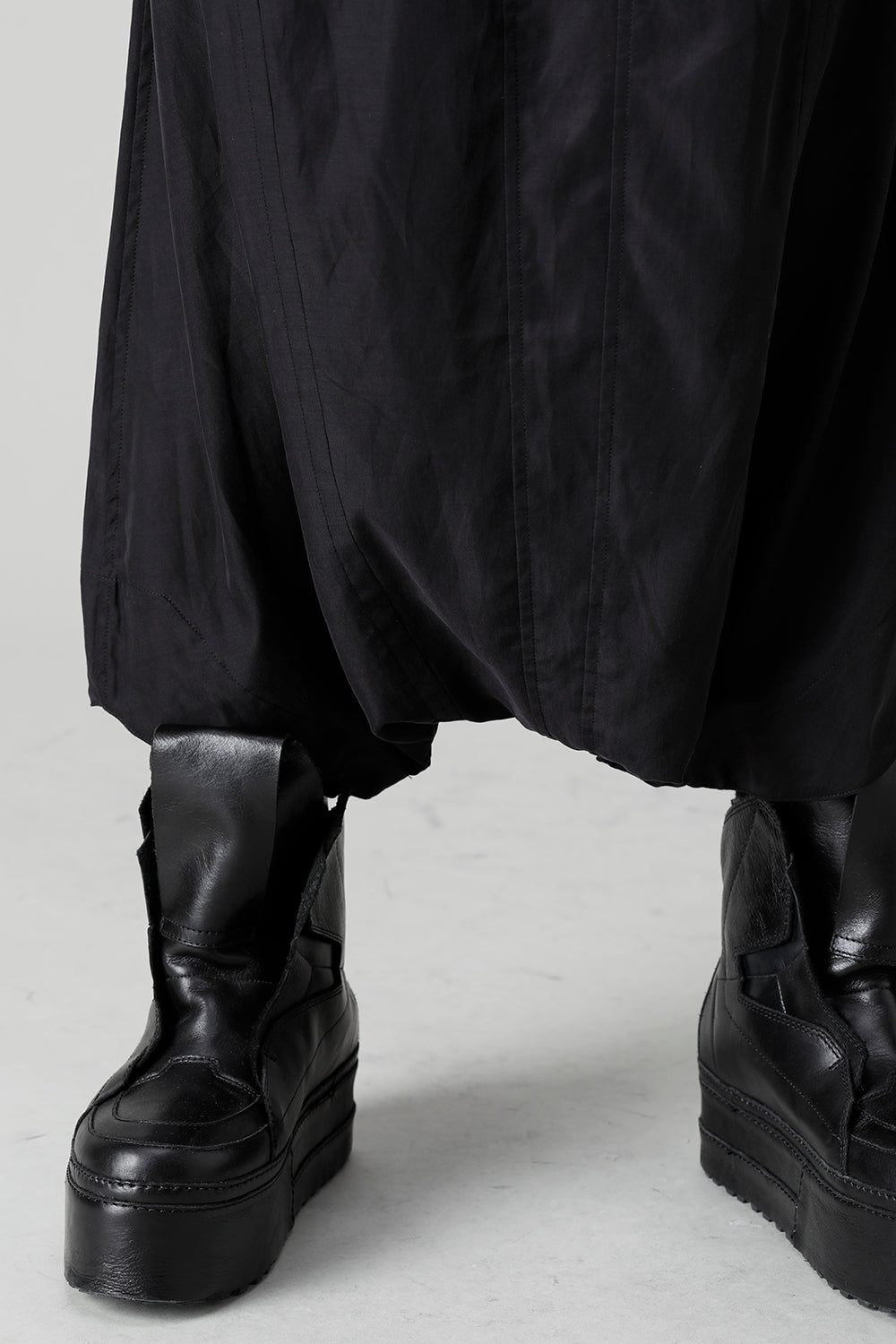 Cupro/Cotton Twill Over Crotch Pants