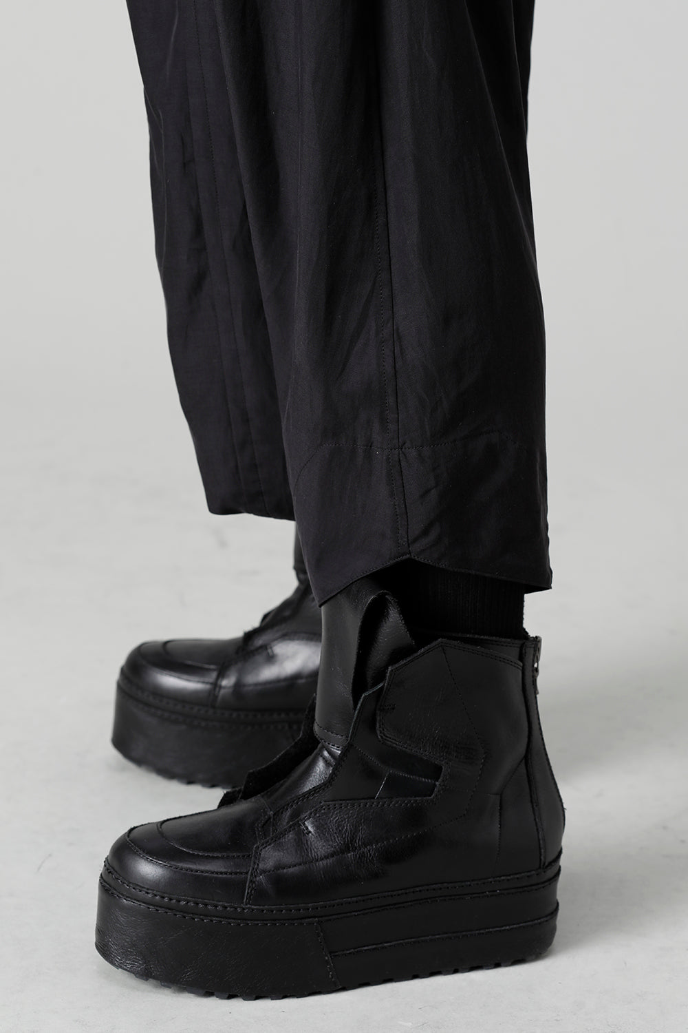 Cupro/Cotton Twill Over Crotch Pants