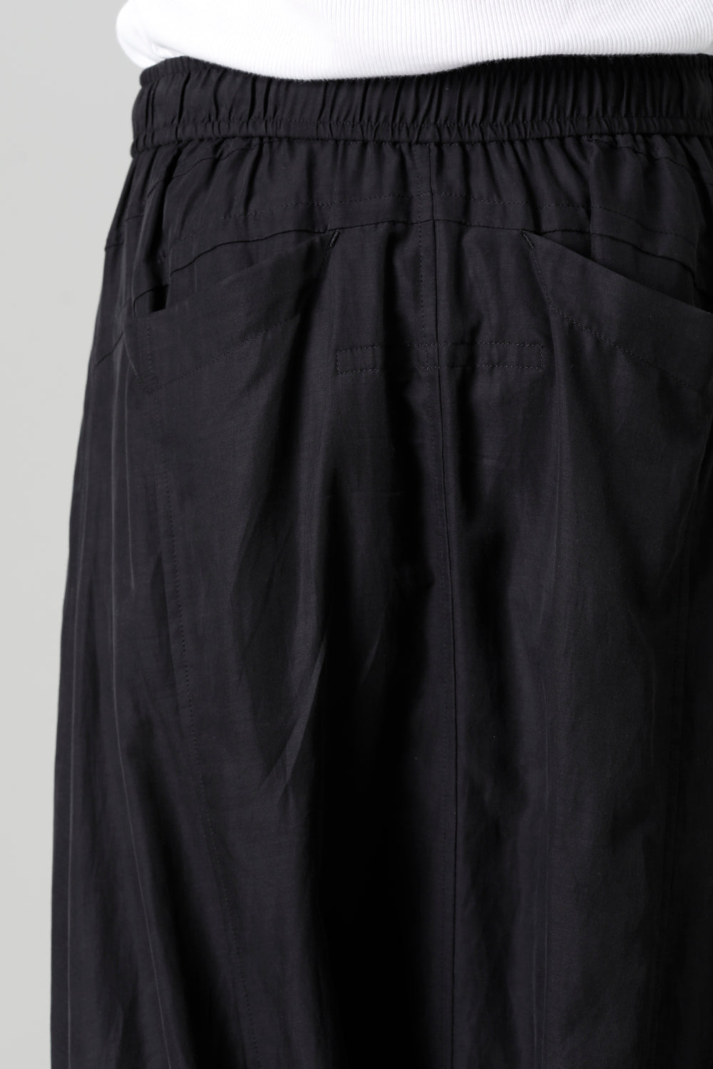 Cupro/Cotton Twill Over Crotch Pants