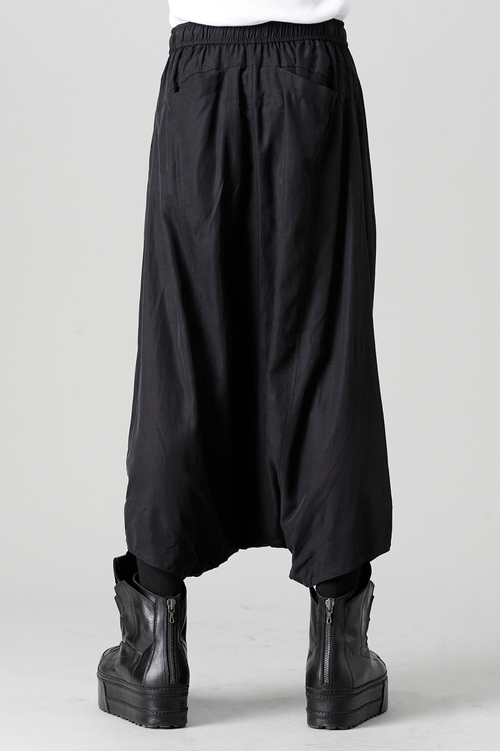 Cupro/Cotton Twill Over Crotch Pants