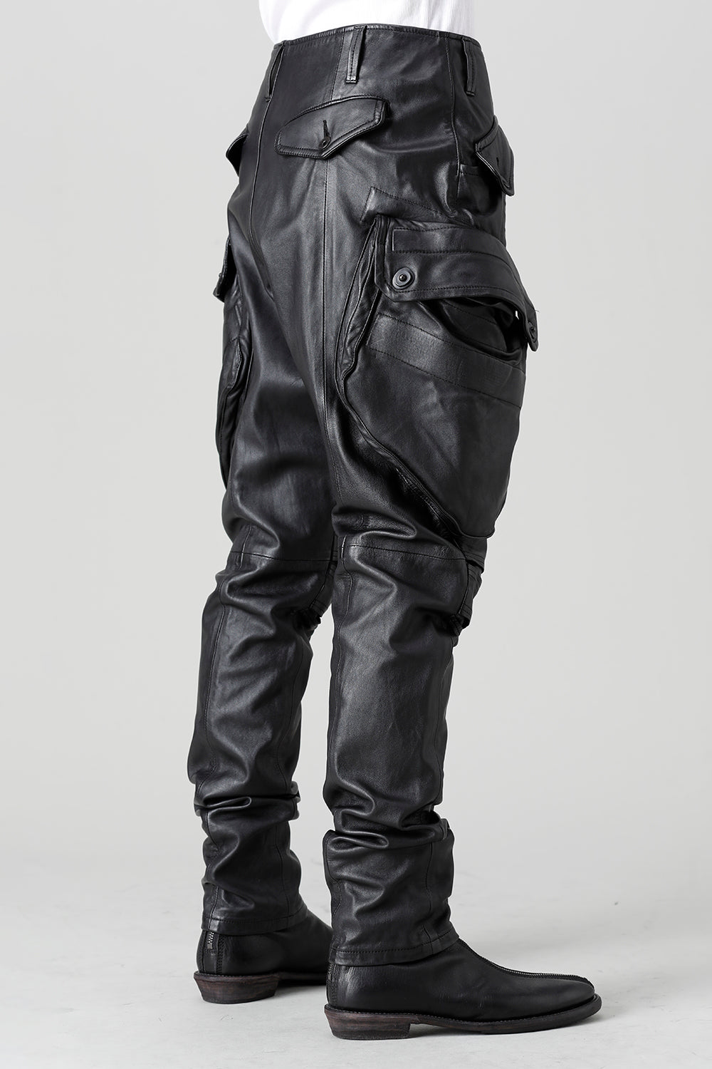 Lamb Leather Gas Mask Skinny Pants