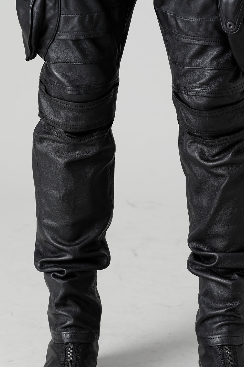 Lamb Leather Gas Mask Skinny Pants
