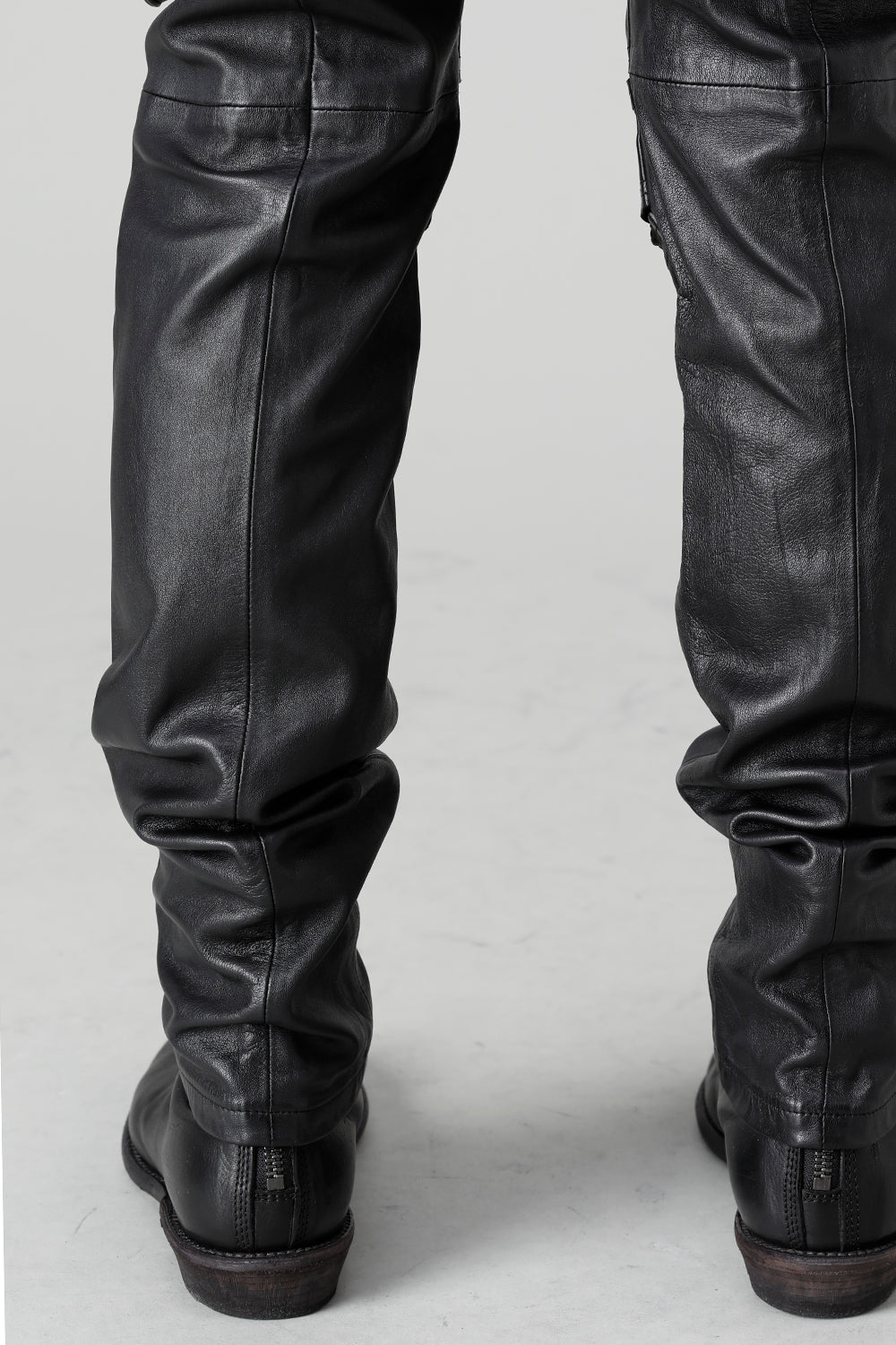 Lamb Leather Gas Mask Skinny Pants