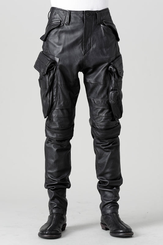 Lamb Leather Gas Mask Skinny Pants