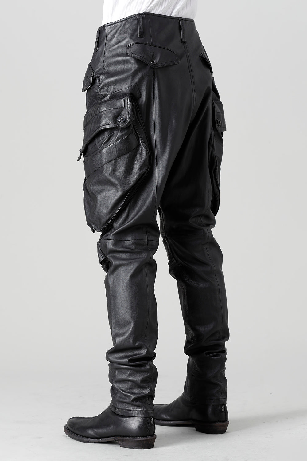 Lamb Leather Gas Mask Skinny Pants