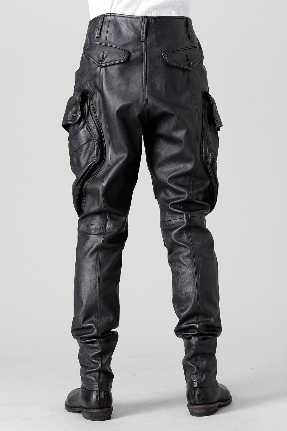 Lamb Leather Gas Mask Skinny Pants
