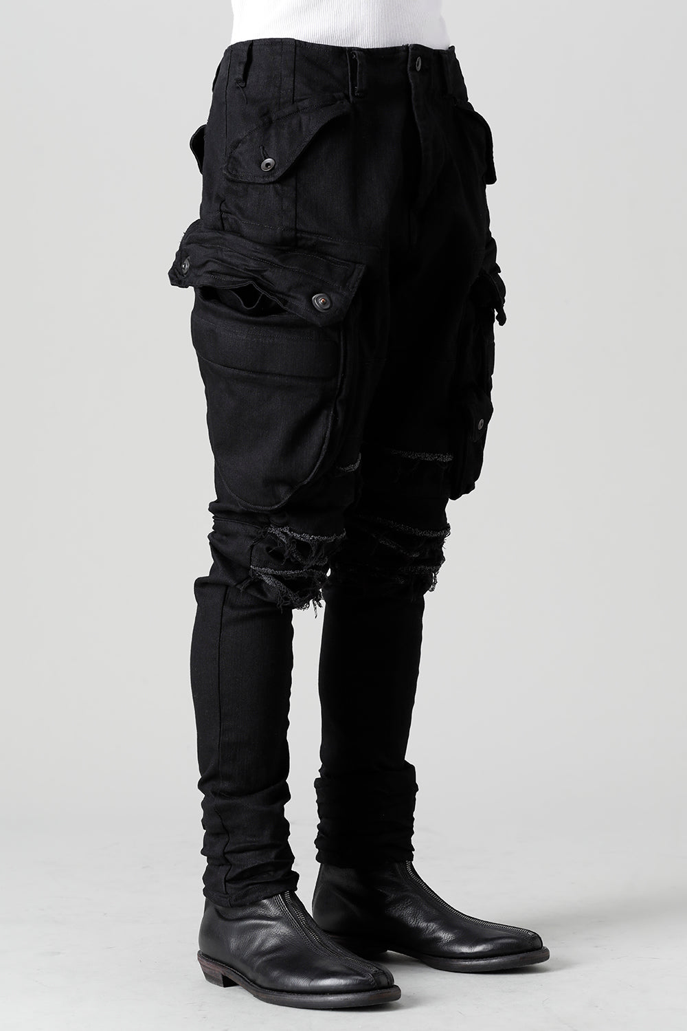 10.5oz Stretch Denim Gas Mask Skinny Pants