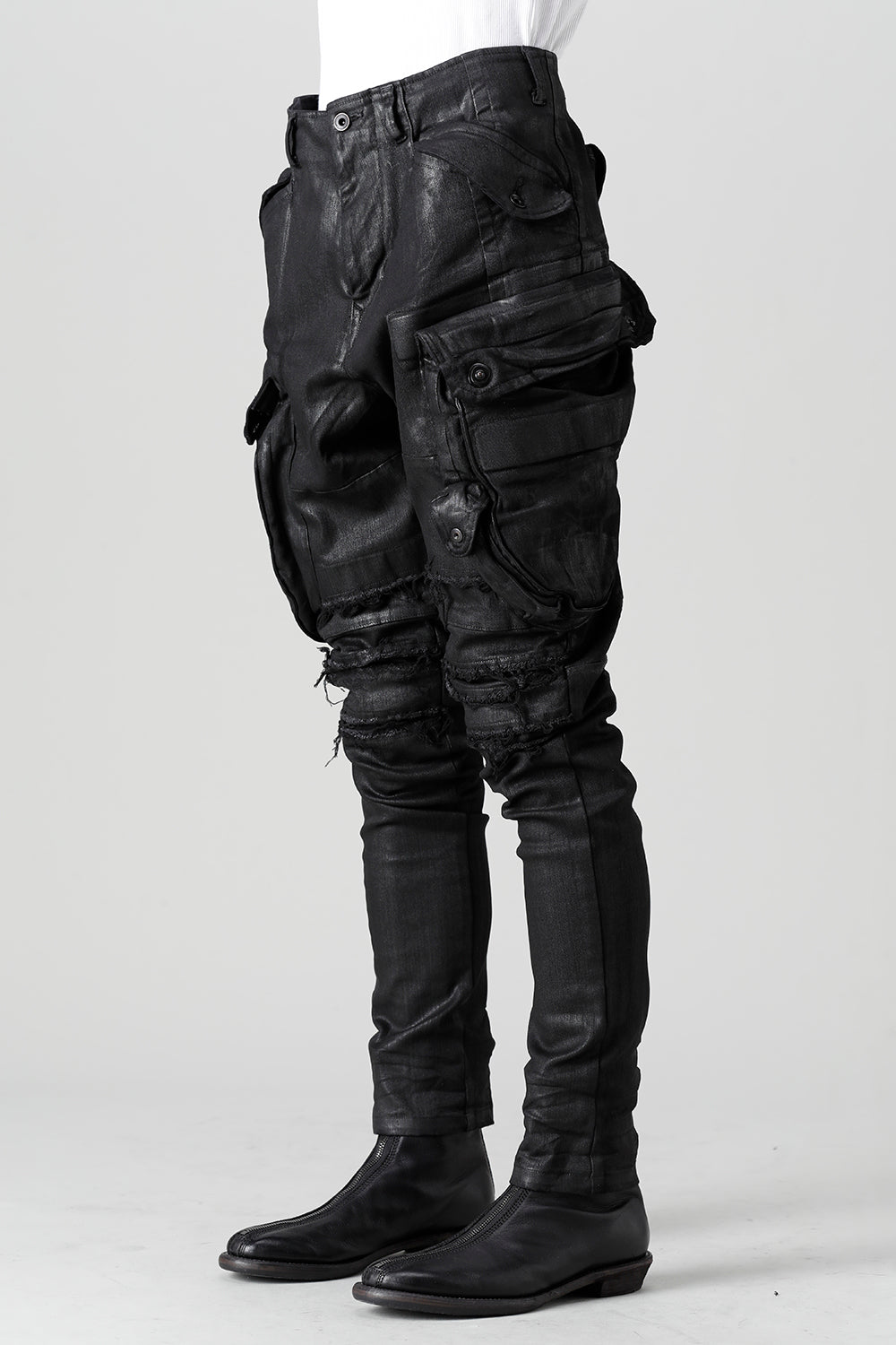 10.5oz Stretch Denim Gas Mask Coating Skinny Pants