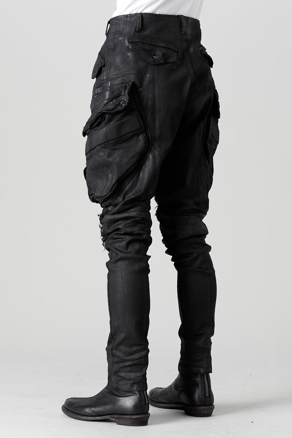 10.5oz Stretch Denim Gas Mask Coating Skinny Pants