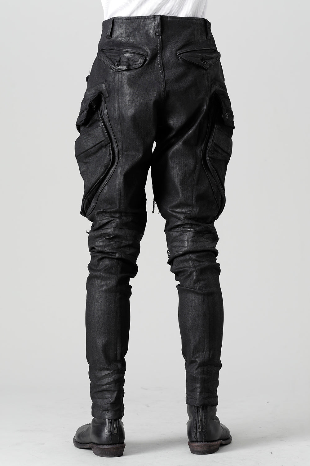 10.5oz Stretch Denim Gas Mask Coating Skinny Pants