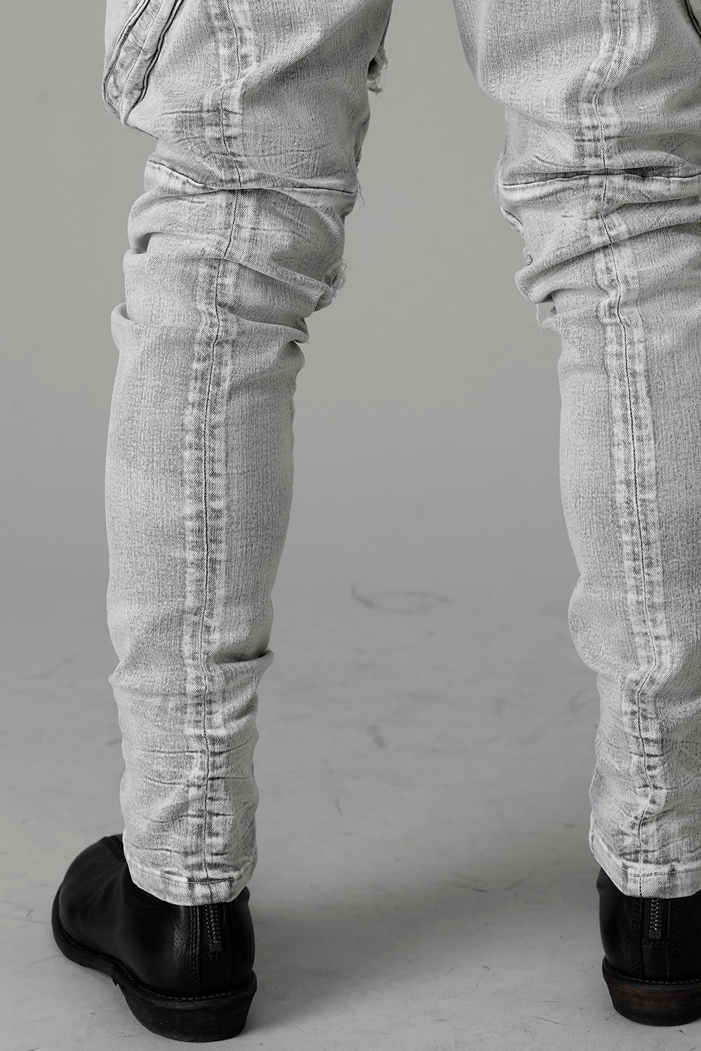 10.5oz Stretch Denim Gas Mask Washed Skinny Pants