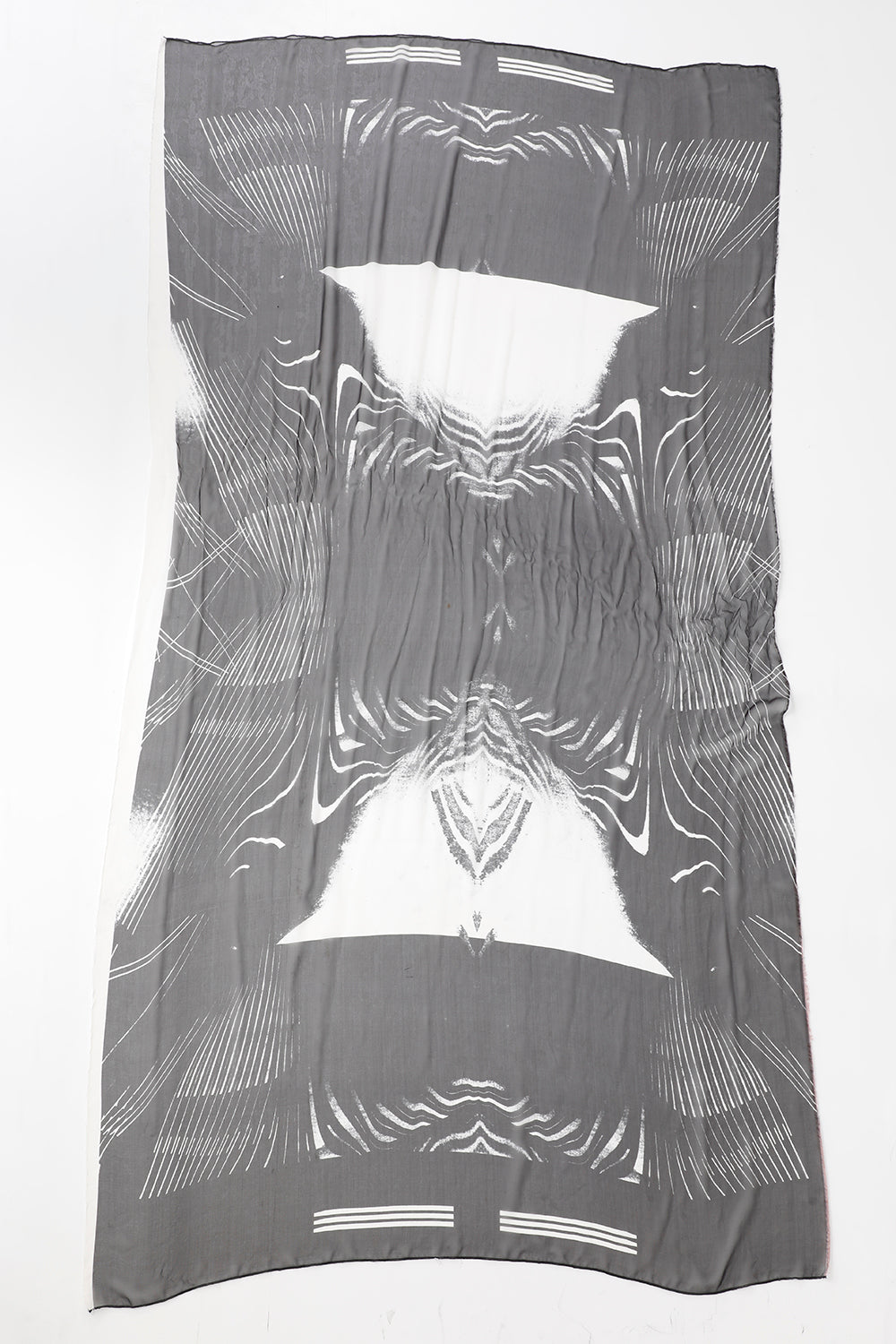 プリント シルクストール ブラック