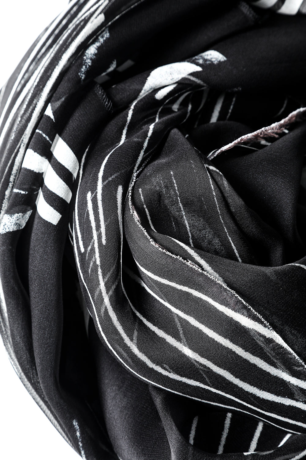 プリント シルクストール ブラック