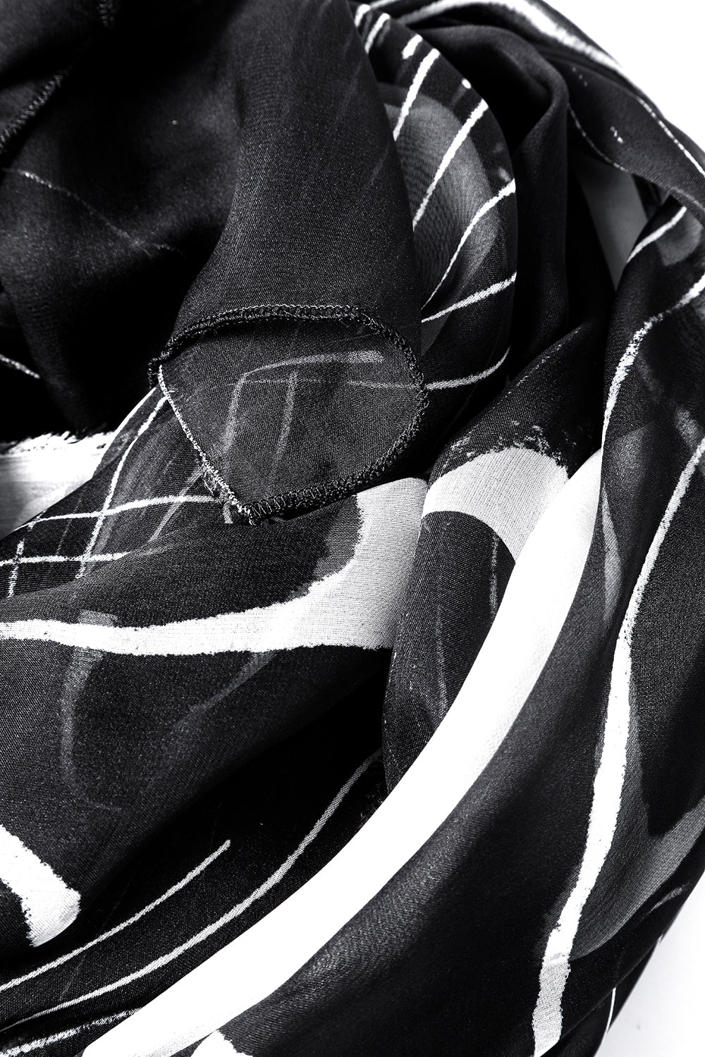 プリント シルクストール ブラック