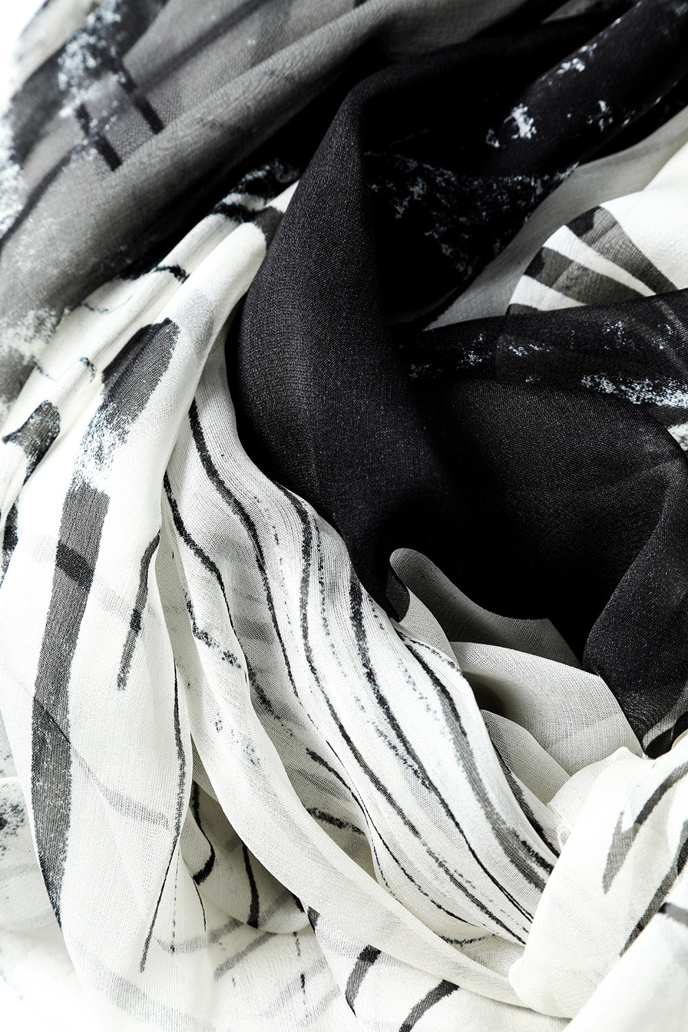 プリント シルクストール オフホワイト