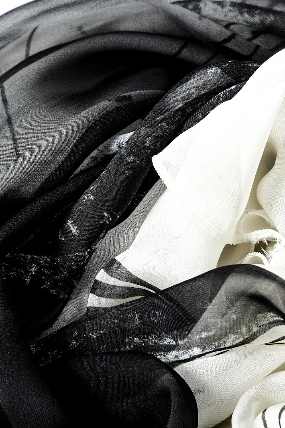 プリント シルクストール オフホワイト