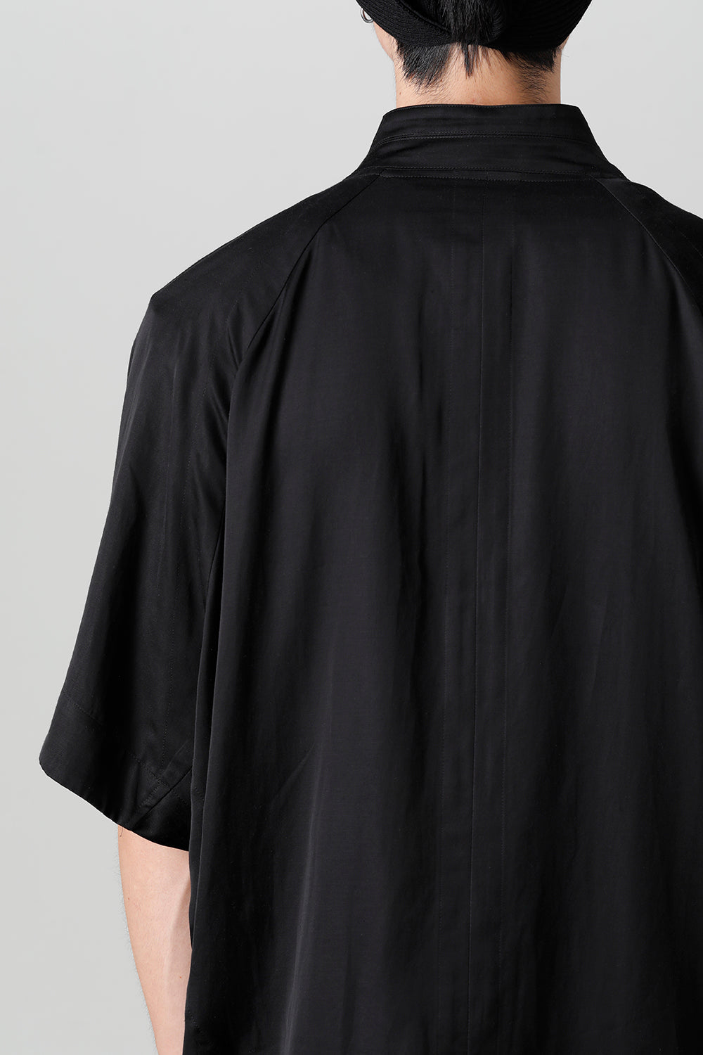 Cupro/Cotton/Linen Satin Short Sleeve Jacket