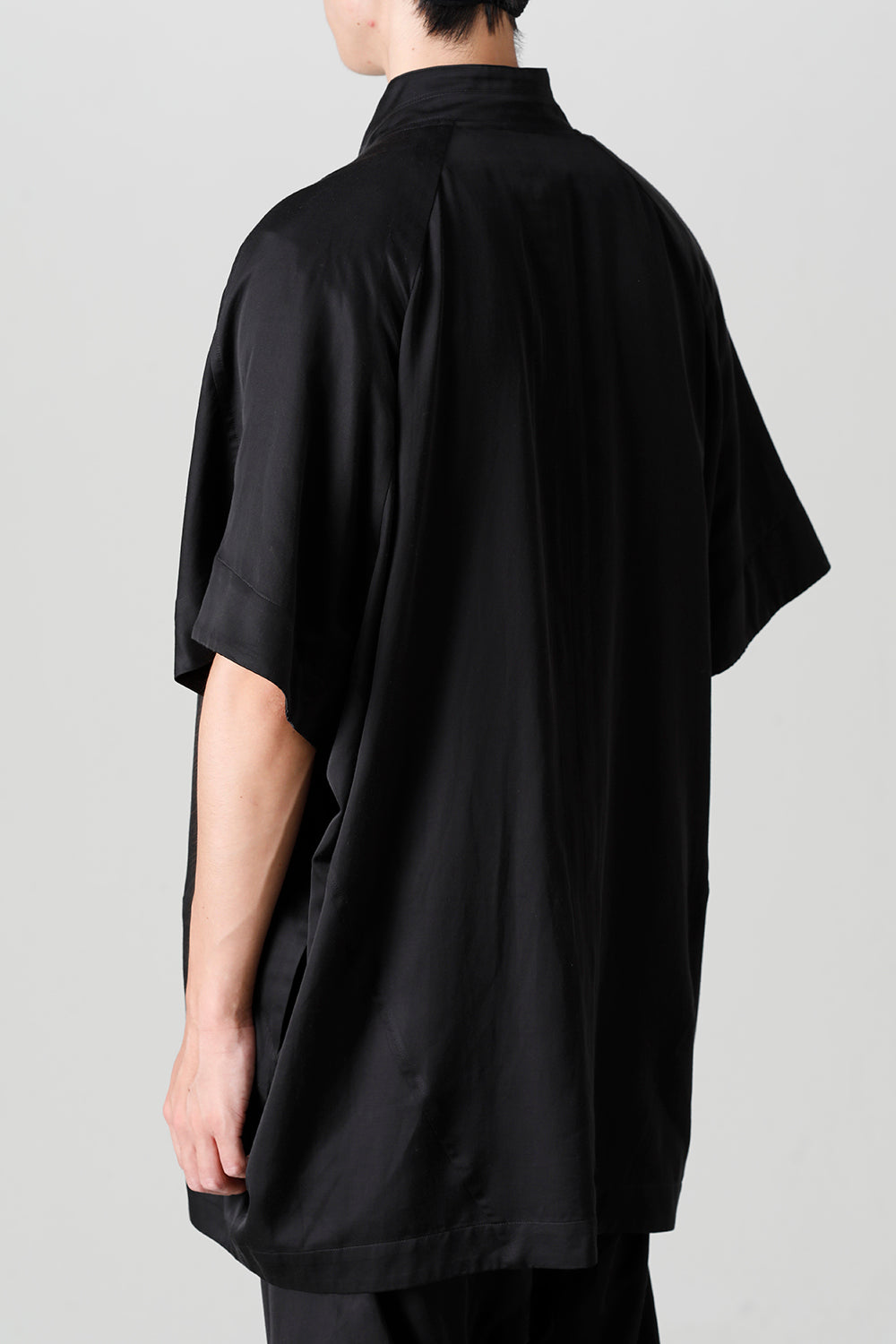 Cupro/Cotton/Linen Satin Short Sleeve Jacket