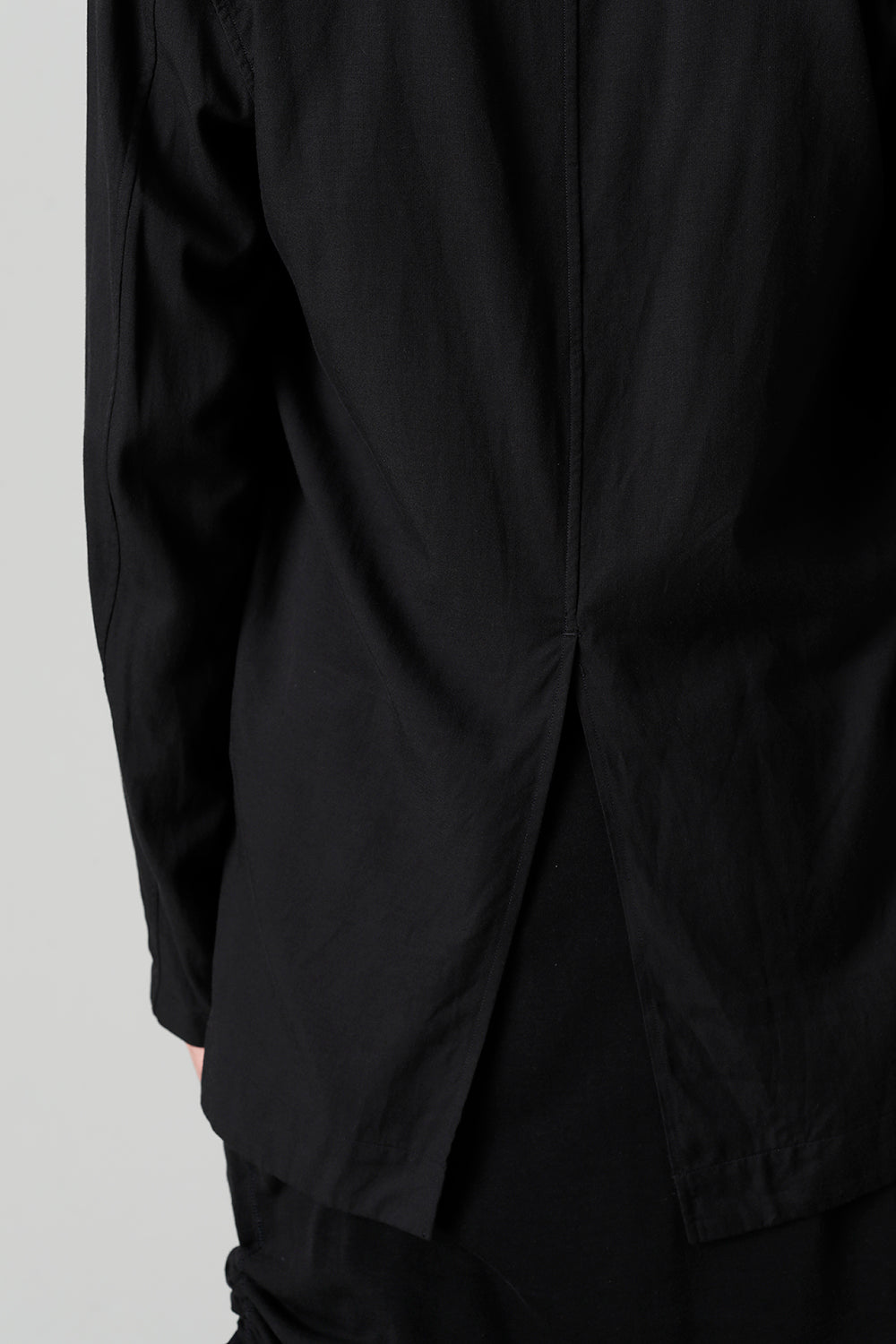 Rayon/Cotton Cloth Drape shirt Black