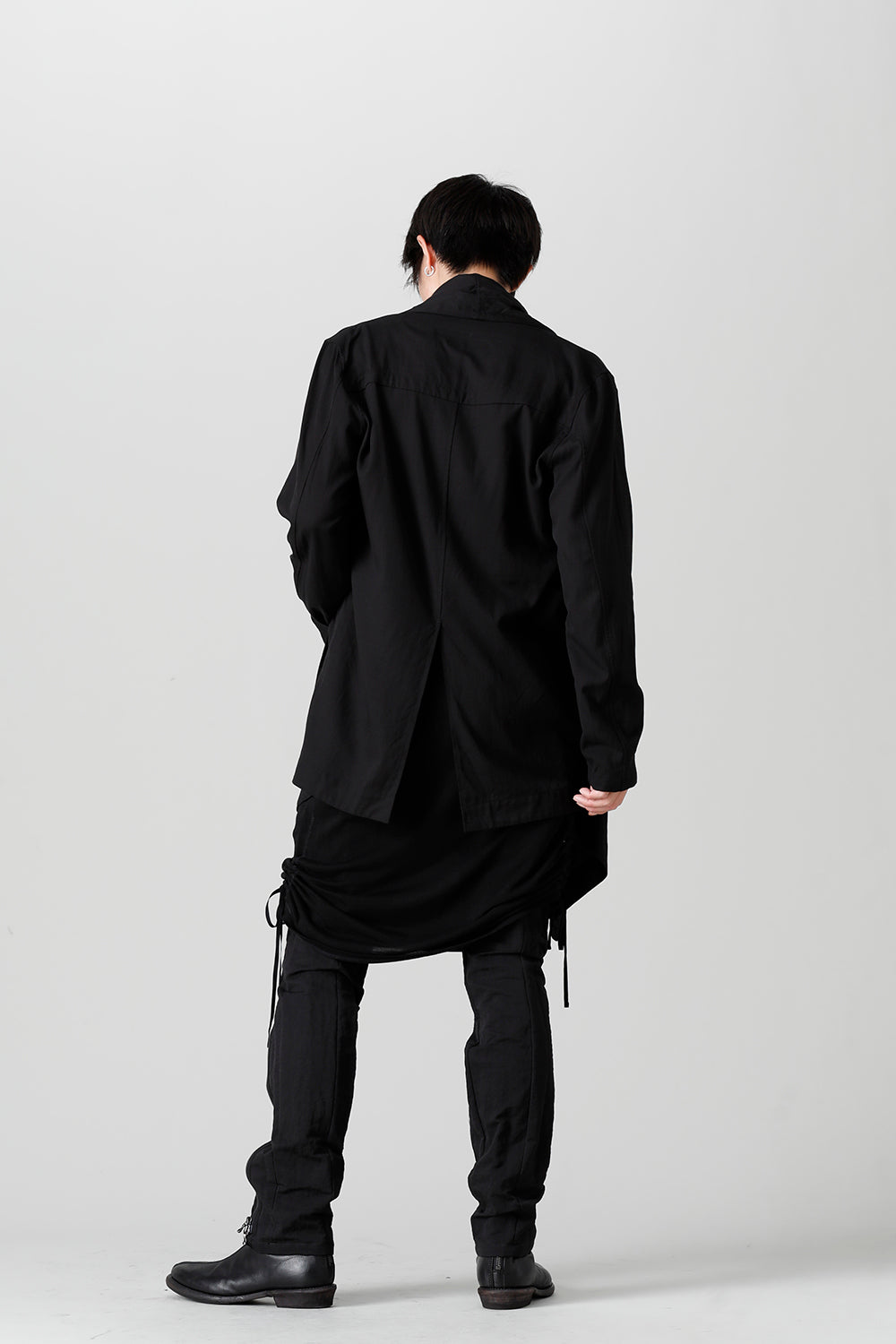 Rayon/Cotton Cloth Drape shirt Black