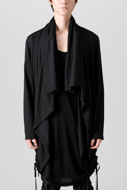 Rayon/Cotton Cloth Drape shirt Black
