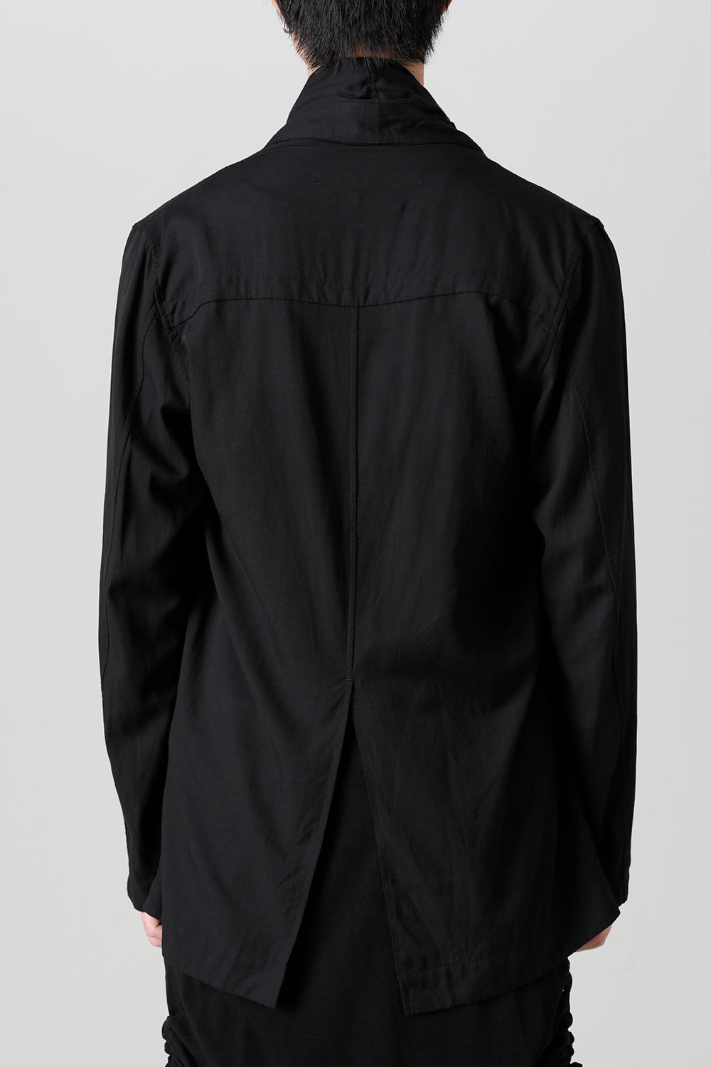 Rayon/Cotton Cloth Drape shirt Black