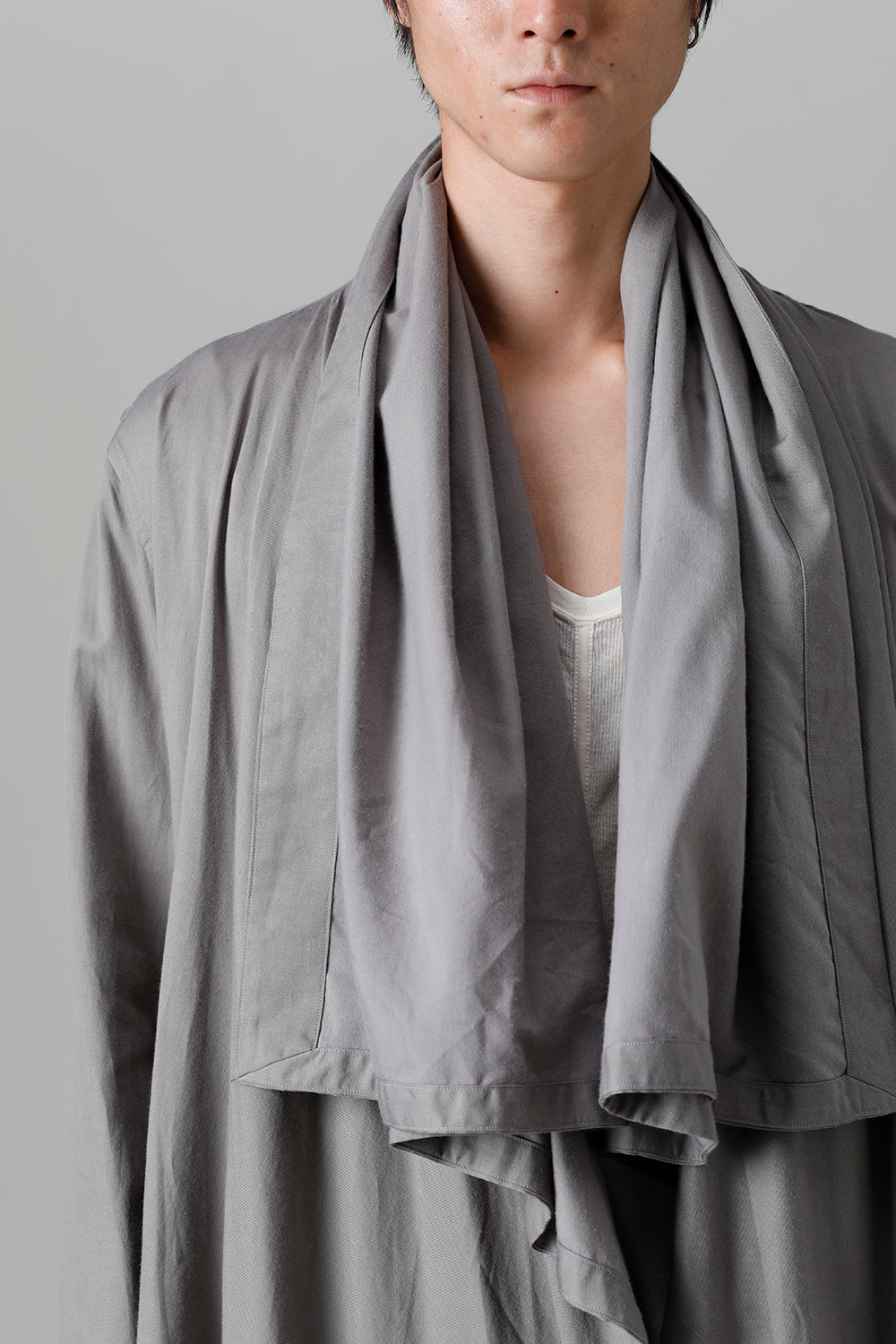 Rayon/Cotton Cloth Drape shirt Gray