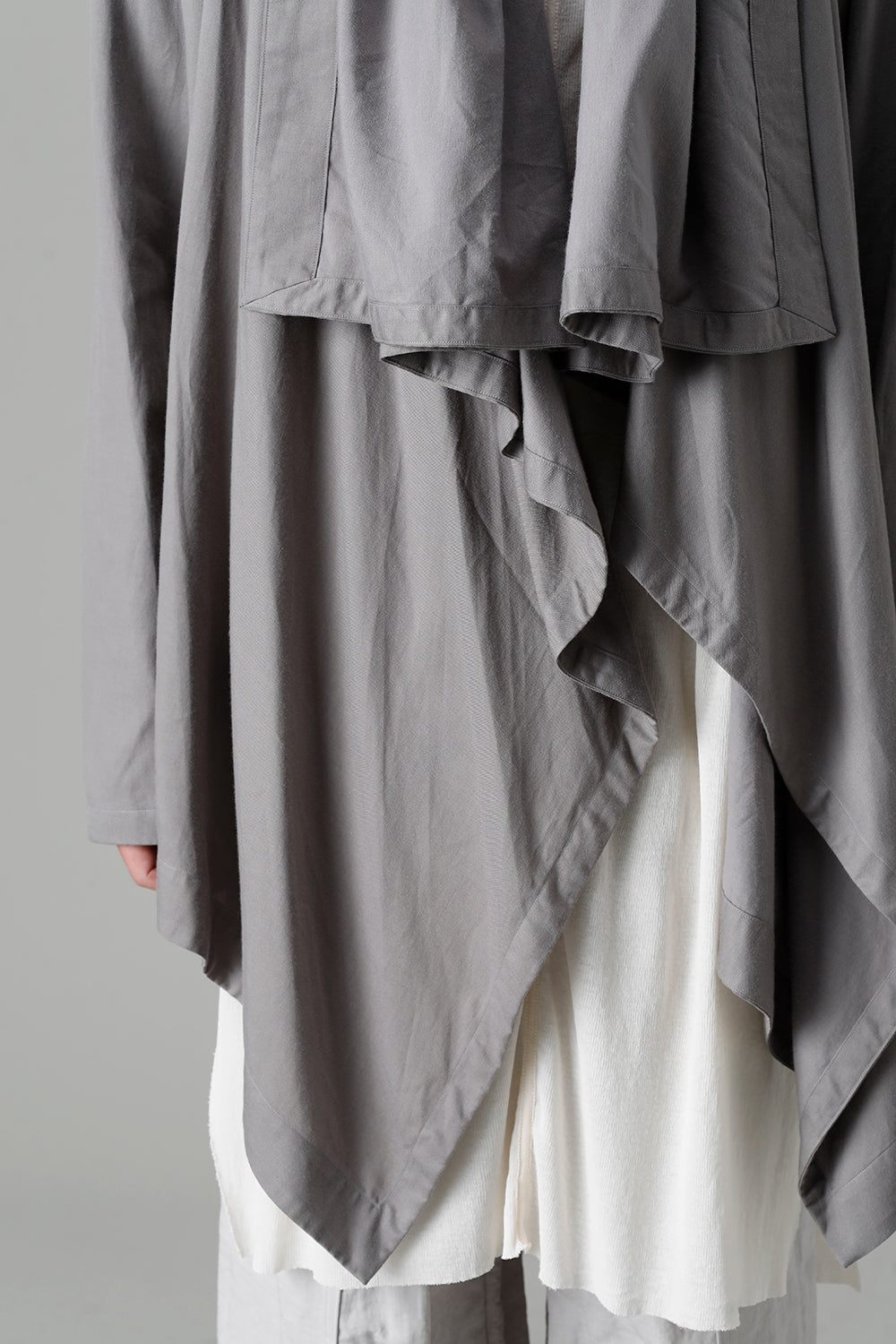 Rayon/Cotton Cloth Drape shirt Gray