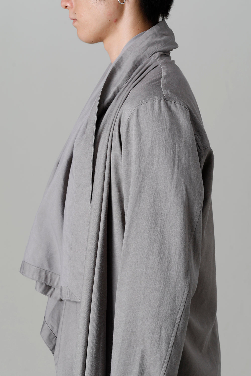 Rayon/Cotton Cloth Drape shirt Gray