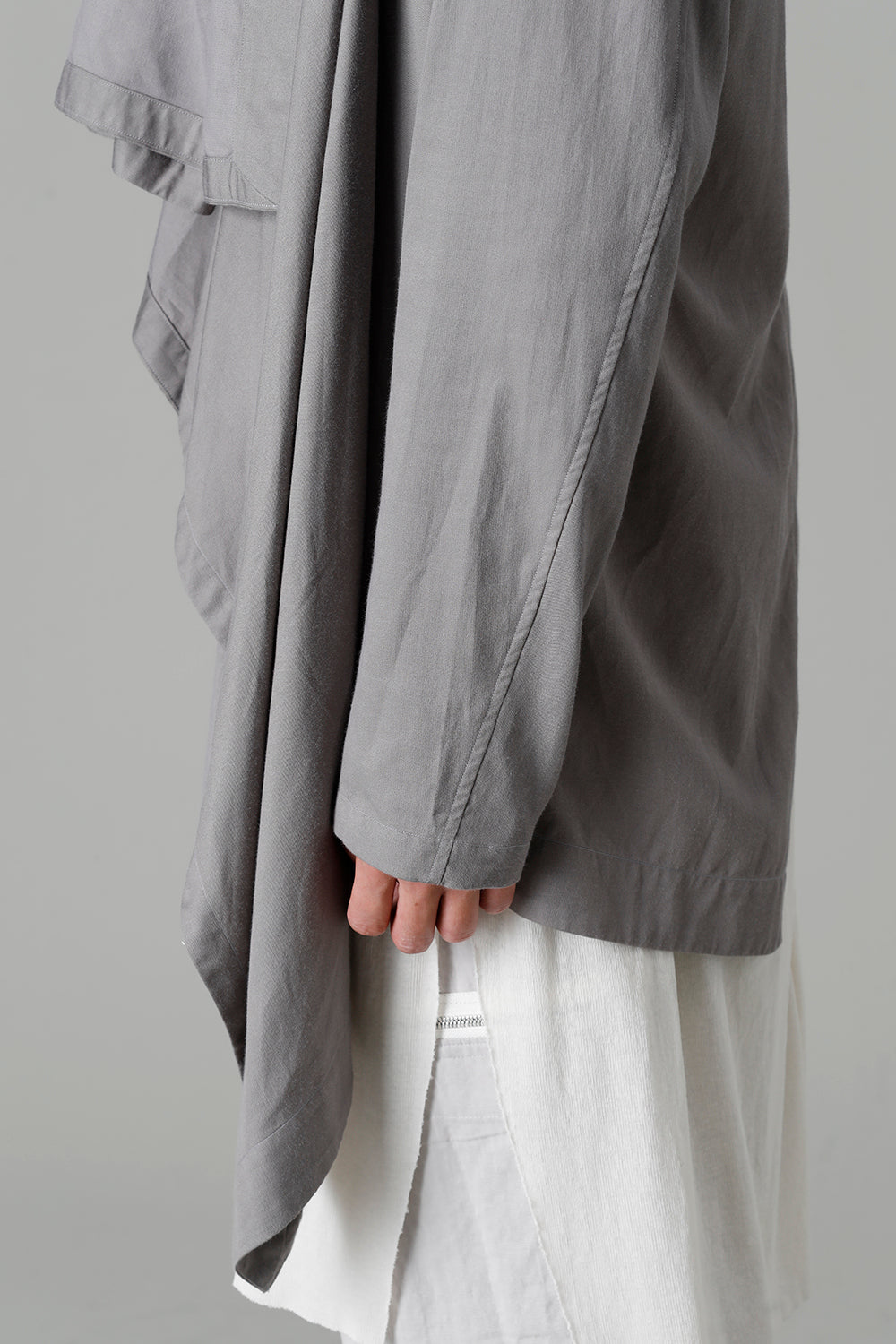 Rayon/Cotton Cloth Drape shirt Gray