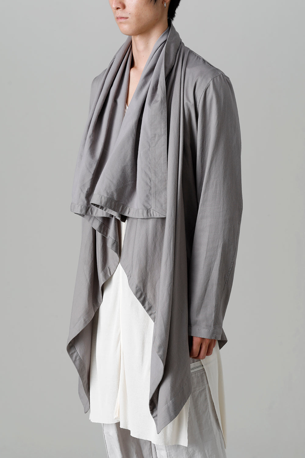 Rayon/Cotton Cloth Drape shirt Gray