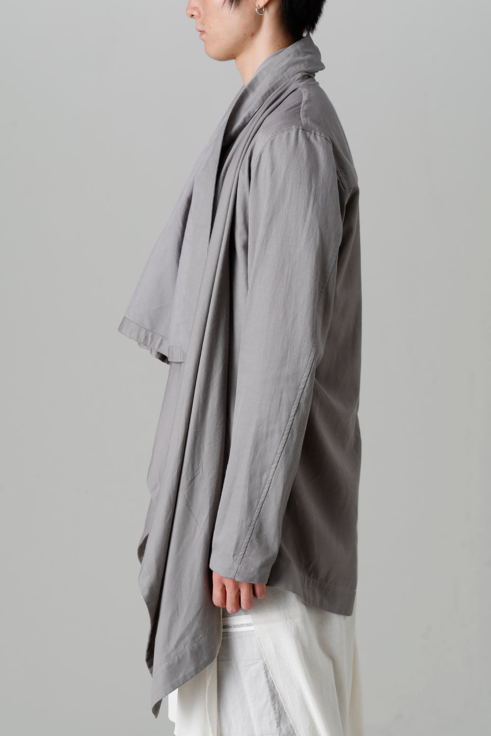 Rayon/Cotton Cloth Drape shirt Gray