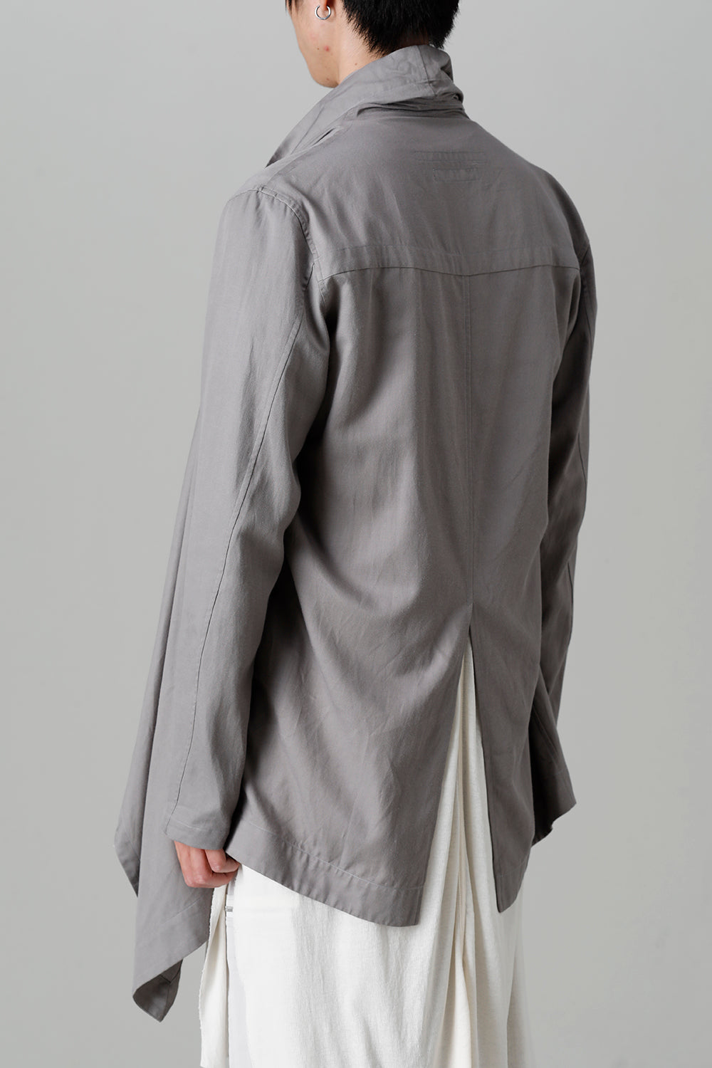 Rayon/Cotton Cloth Drape shirt Gray