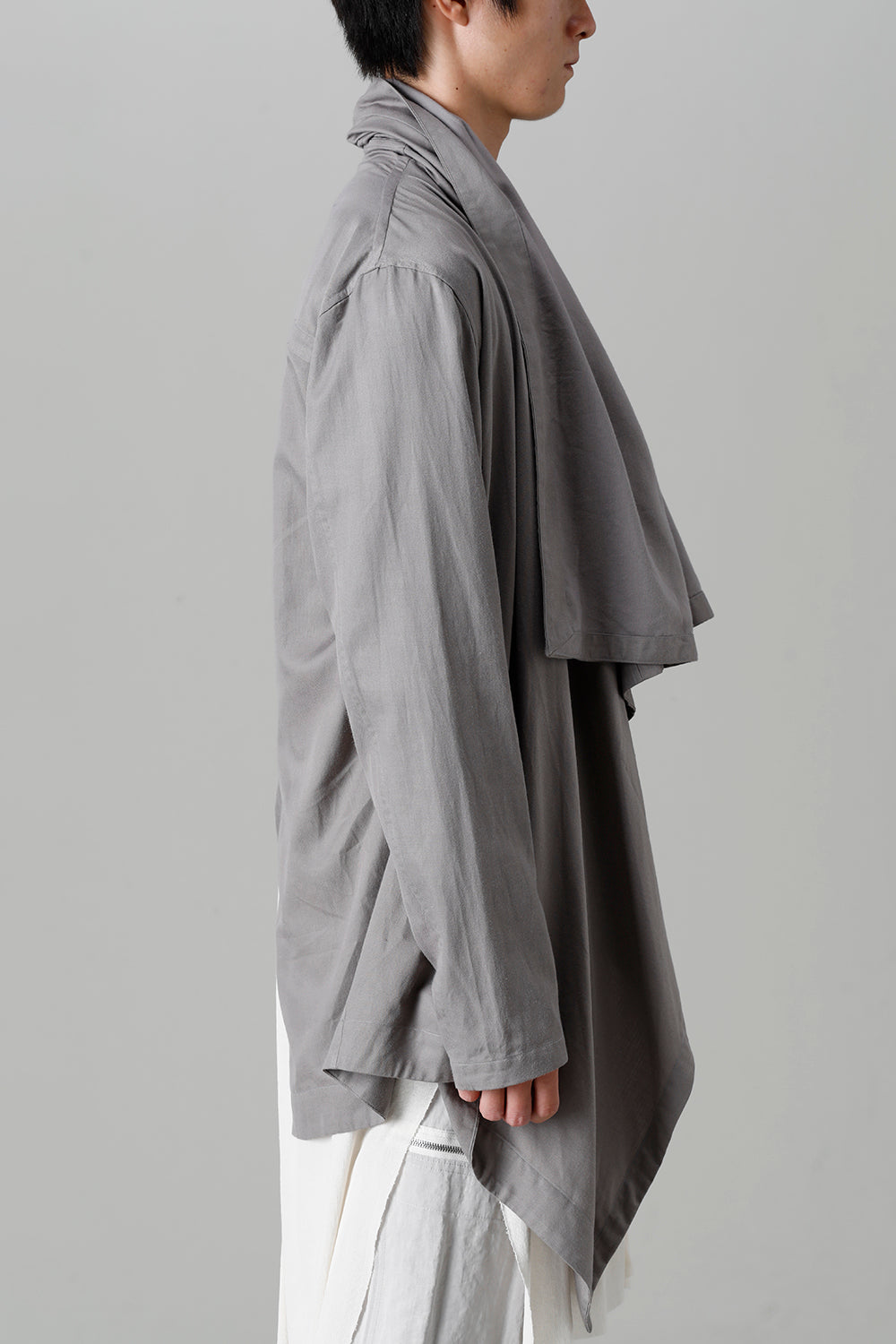 Rayon/Cotton Cloth Drape shirt Gray