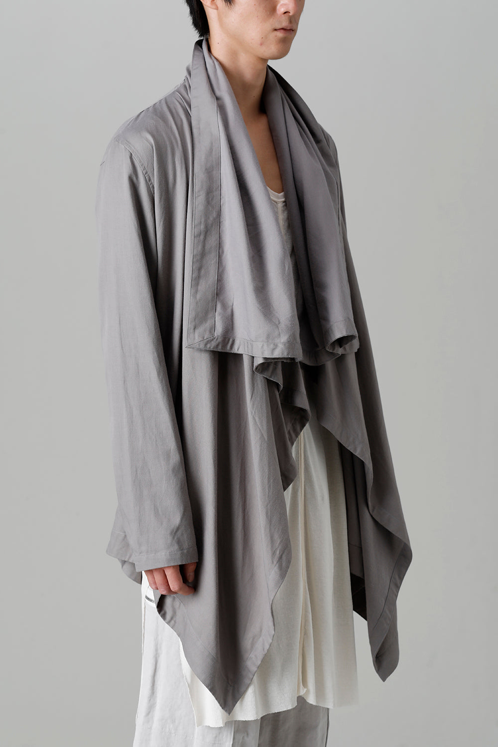 Rayon/Cotton Cloth Drape shirt Gray