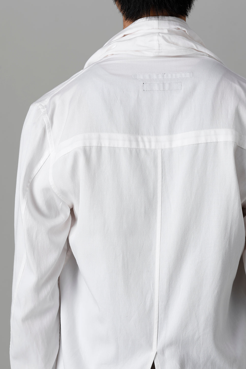 Rayon/Cotton Cloth Drape shirt Off White