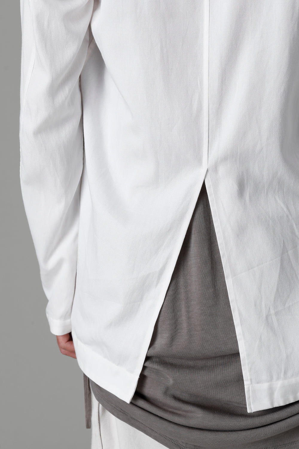 Rayon/Cotton Cloth Drape shirt Off White