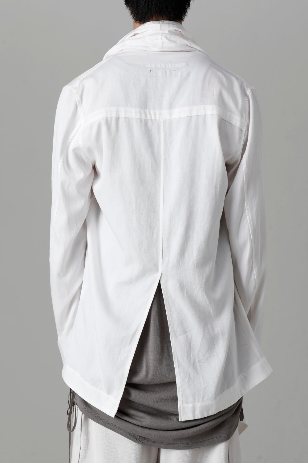 Rayon/Cotton Cloth Drape shirt Off White