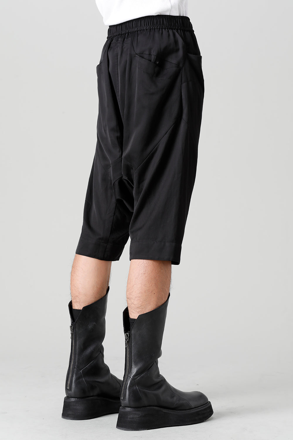 Cupro/Cotton/Linen Satin Sarouel Shorts