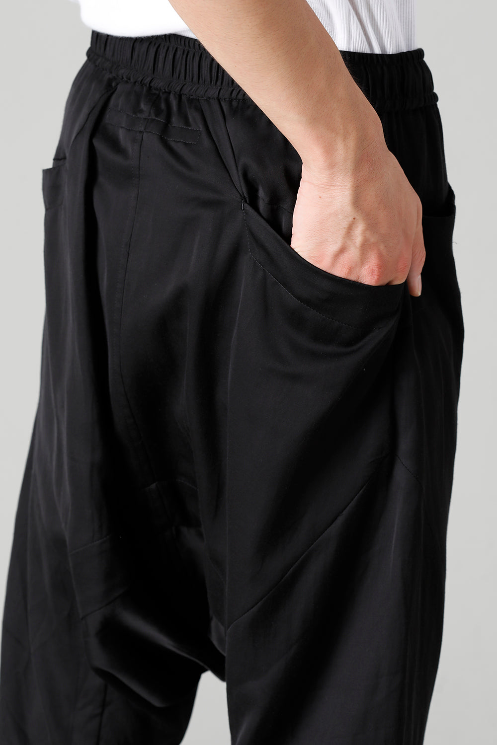 Cupro/Cotton/Linen Satin Sarouel Shorts