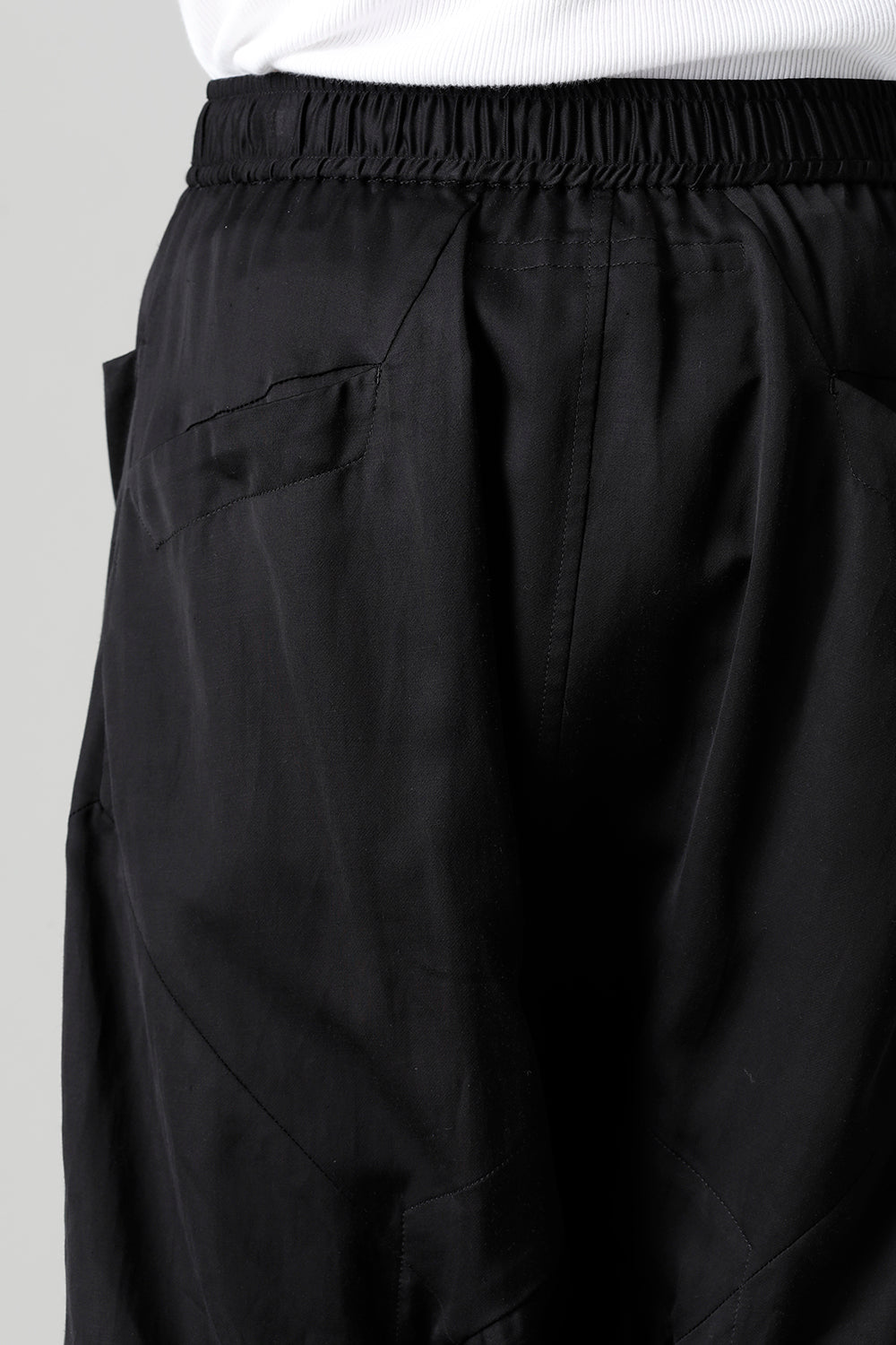 Cupro/Cotton/Linen Satin Sarouel Shorts