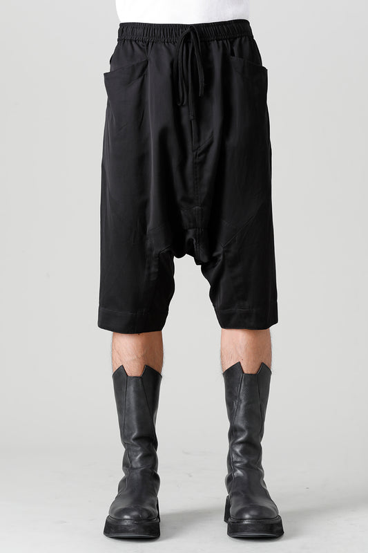 Cupro/Cotton/Linen Satin Sarouel Shorts