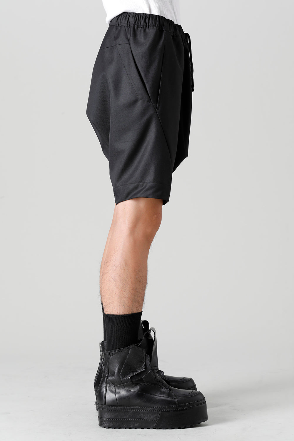 Wool/Polyester Gabardine Shorts