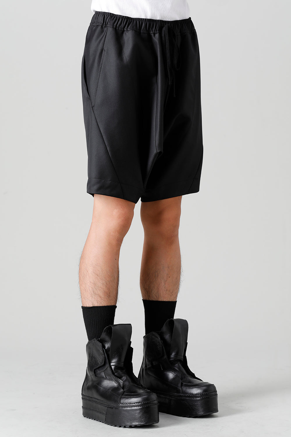 Wool/Polyester Gabardine Shorts