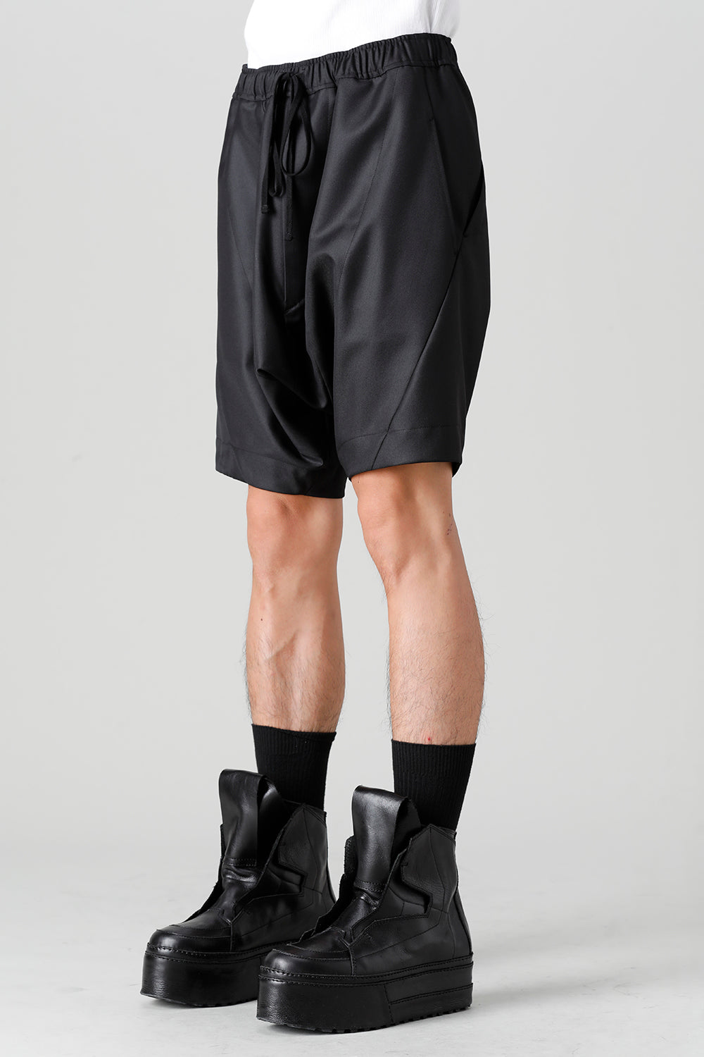 Wool/Polyester Gabardine Shorts