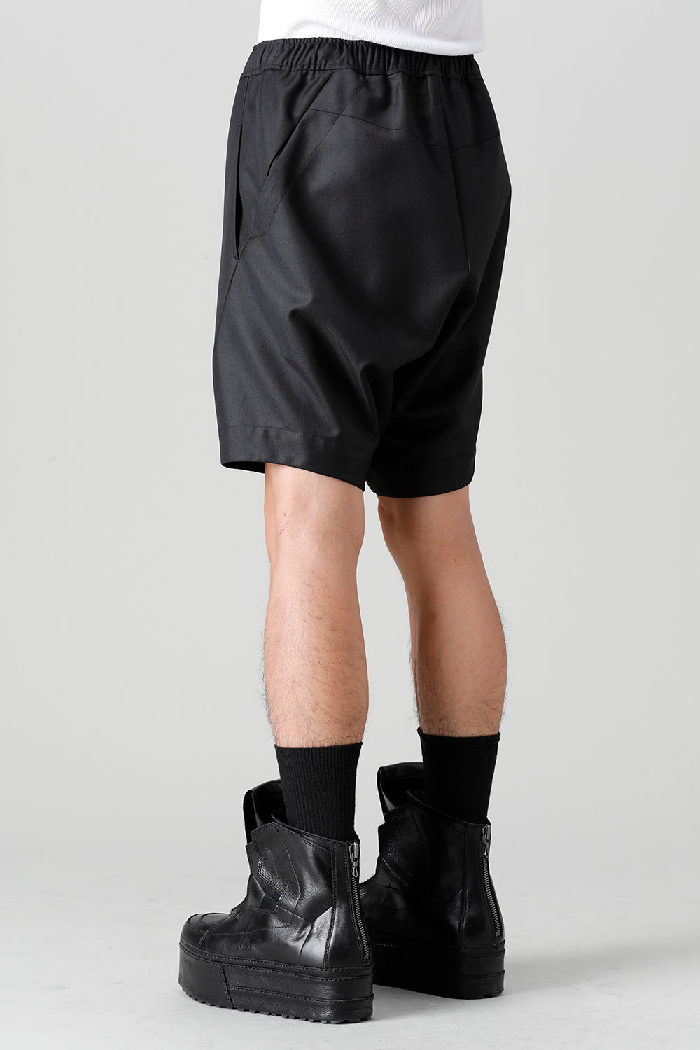 Wool/Polyester Gabardine Shorts