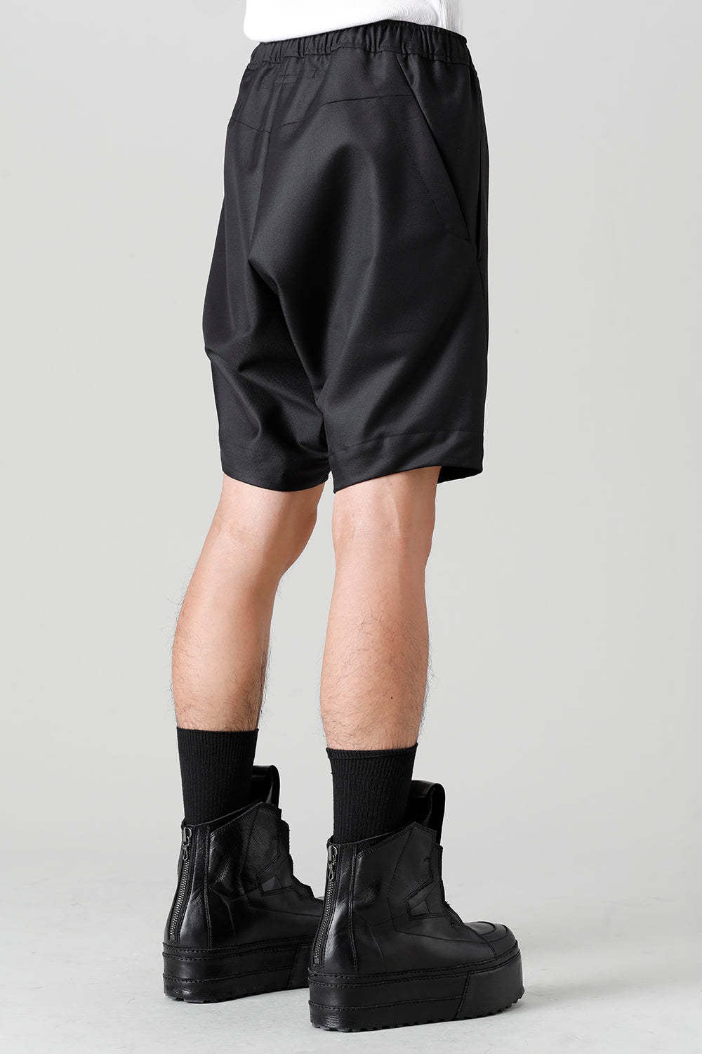 Wool/Polyester Gabardine Shorts