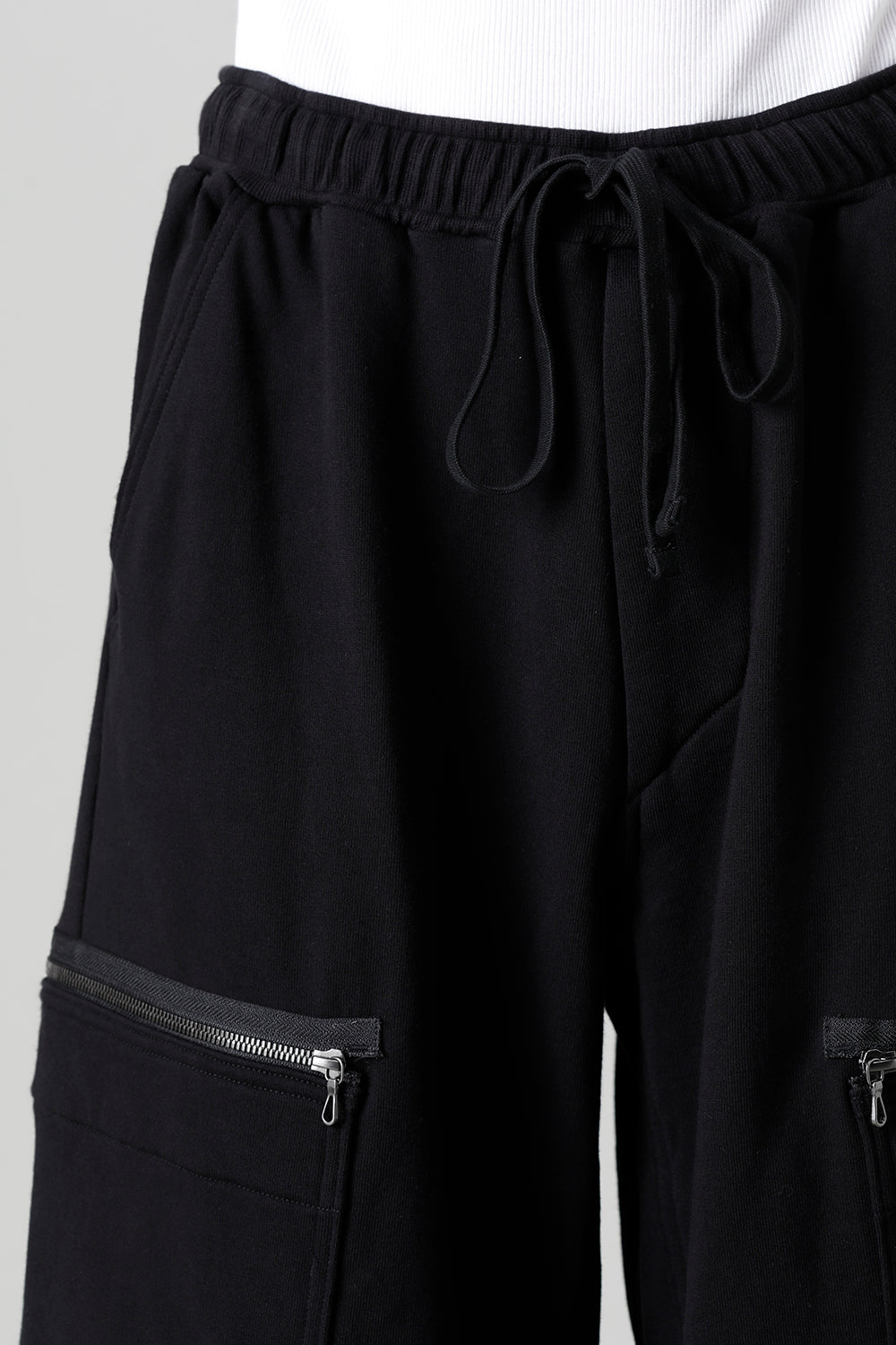 Cotton Sweat Cargo Shorts Black